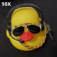 Yellow Duck with Helmet Car Accessories