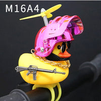 Yellow Duck with Helmet Car Accessories