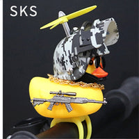 Yellow Duck with Helmet Car Accessories