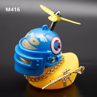 Yellow Duck with Helmet Car Accessories